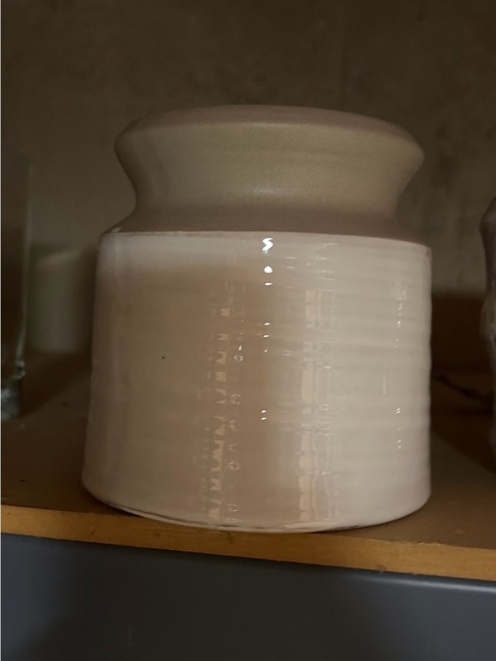 Cream Ceramic Decorative Canister - Home Accents